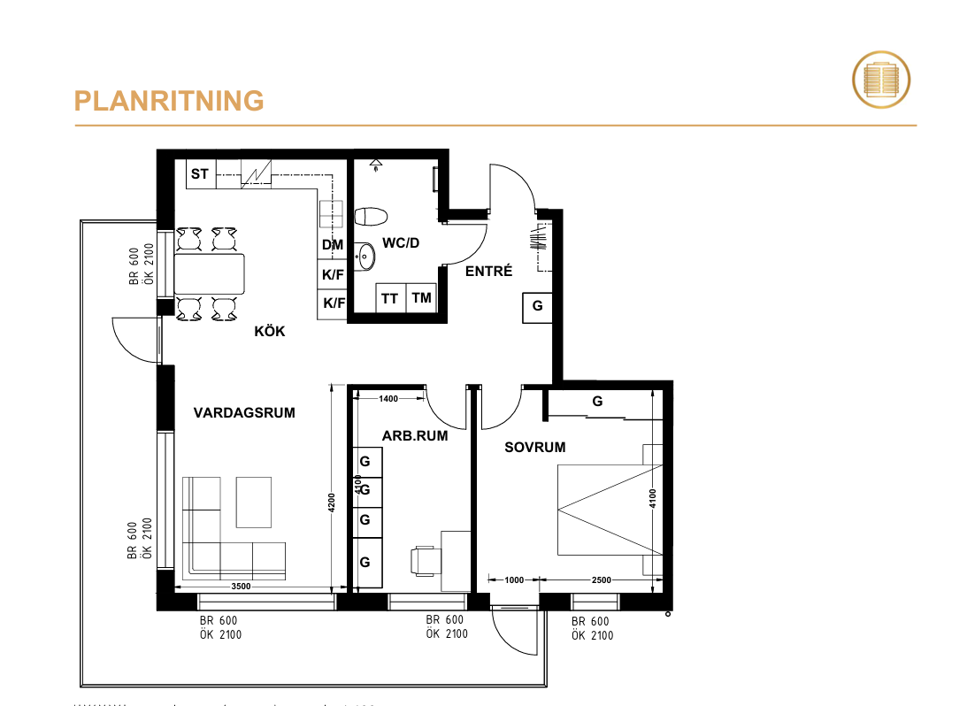 Lägenhet, 2 rooms, 63 sqm, Vänersborg – bild 3