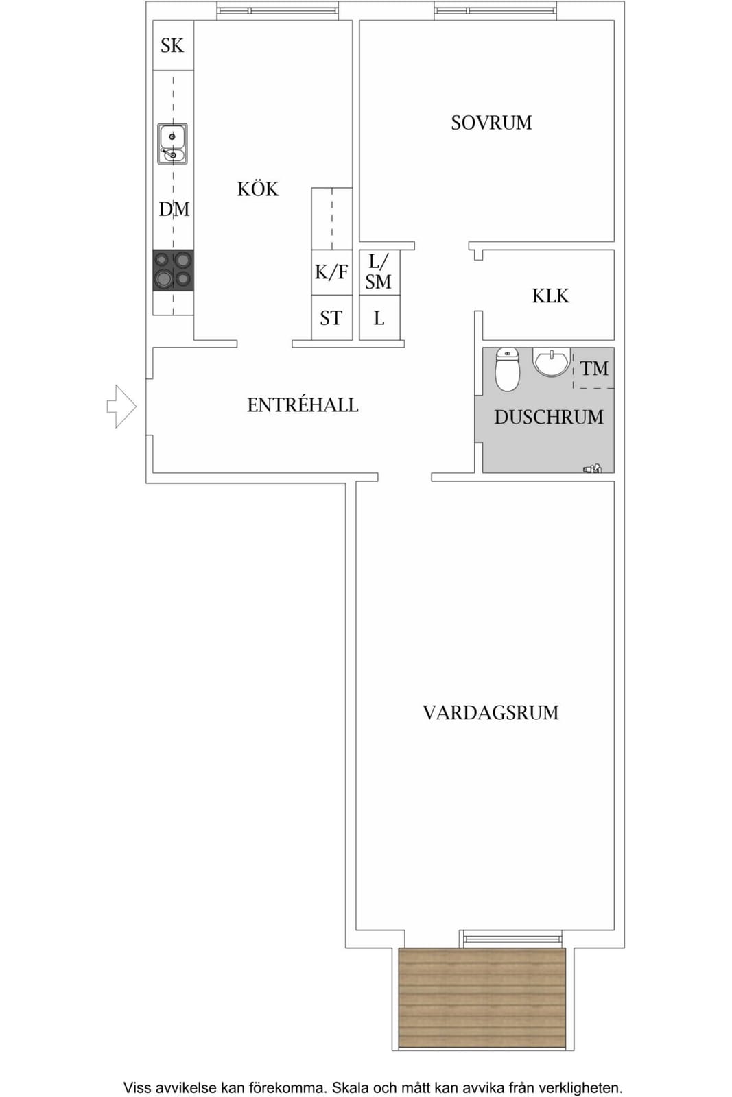 Lägenhet, 2 rooms, 61 sqm, Järfälla