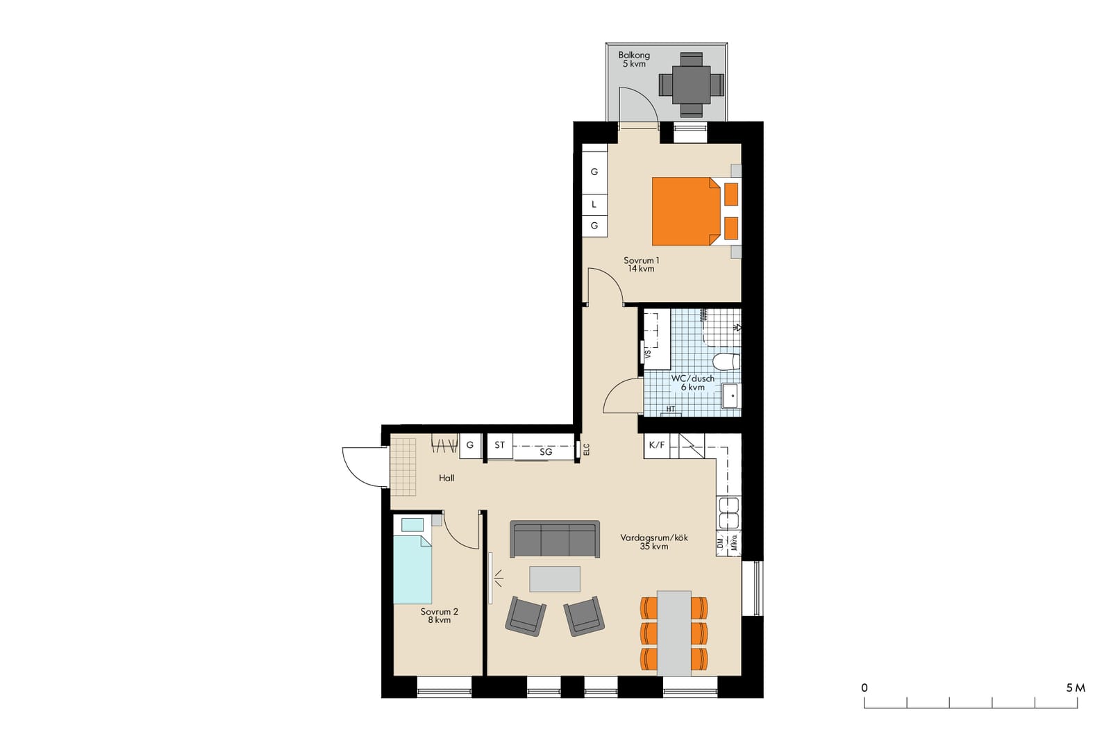 3 rok · 71 m² i Limhamn – bild 7