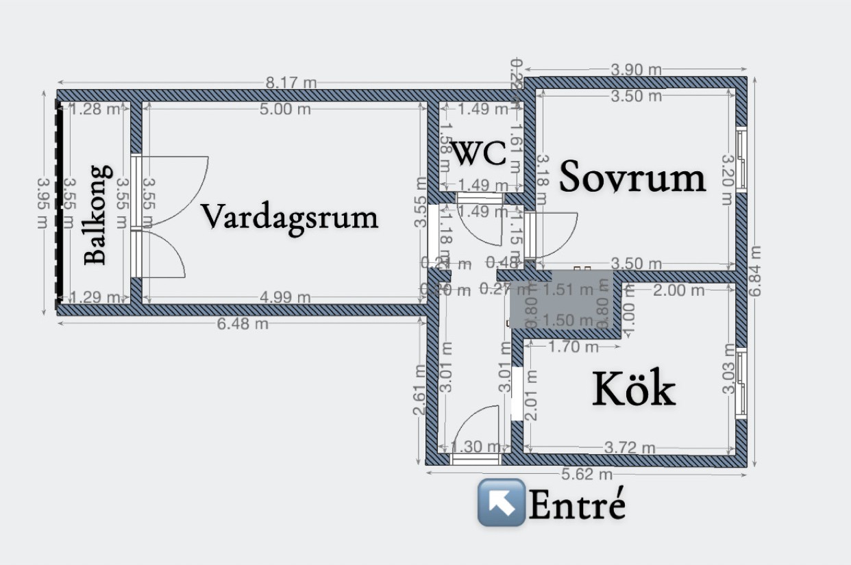 Lägenhet, 2 rooms, 50 sqm, Gusum – bild 8