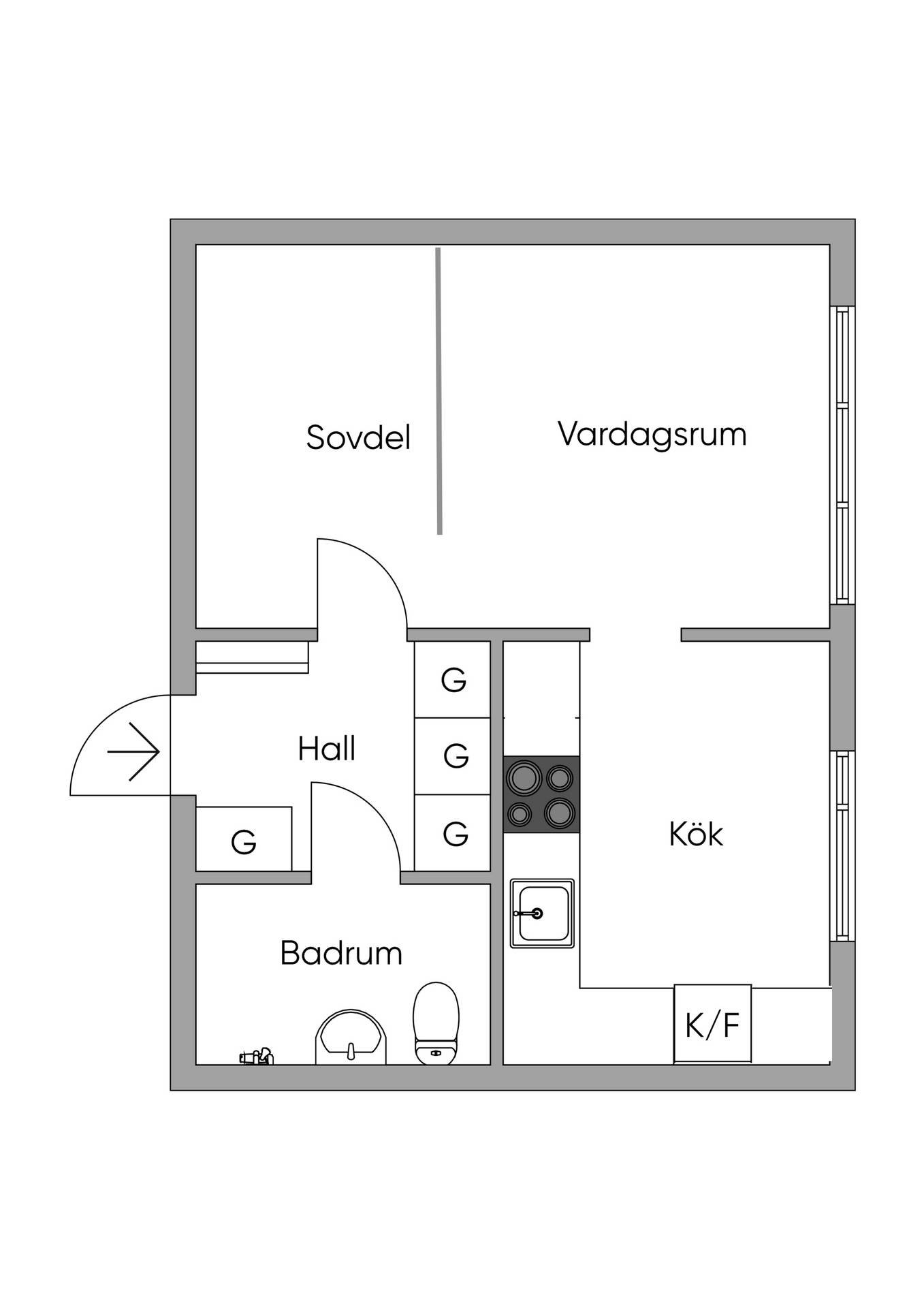 2 rok · 38 m² i Handen – bild 11