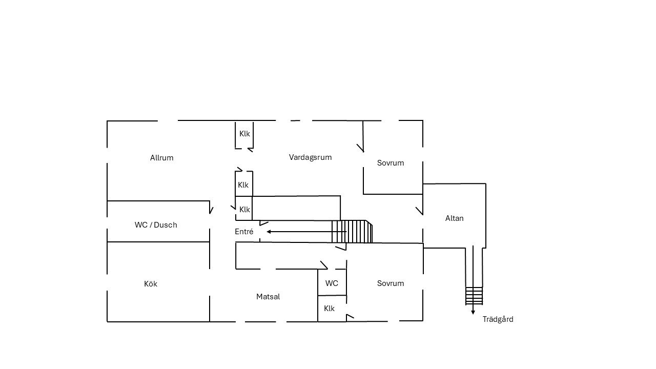 Lägenhet, 5 rooms, 115 sqm, Åsensbruk