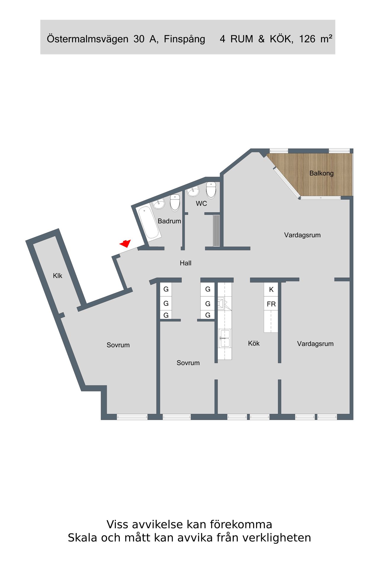 Lägenhet, 4 rooms, 126 sqm, Finspång – bild 11