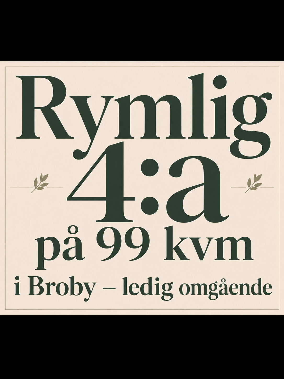 Lägenhet, 4 rooms, 99 sqm, Broby – Broby