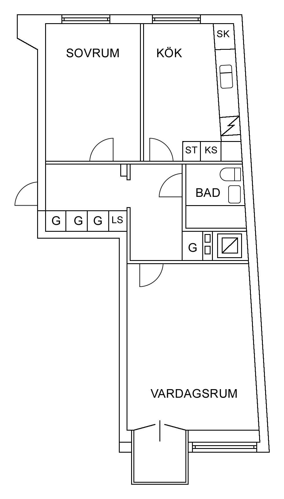 Lägenhet, 2 rooms, 56 sqm, Malmköping – bild 14