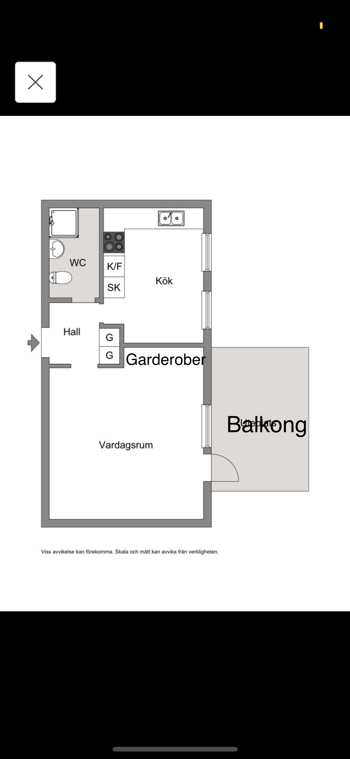 Lägenhet, 1 rooms, 39 sqm, Skoghall – bild 3