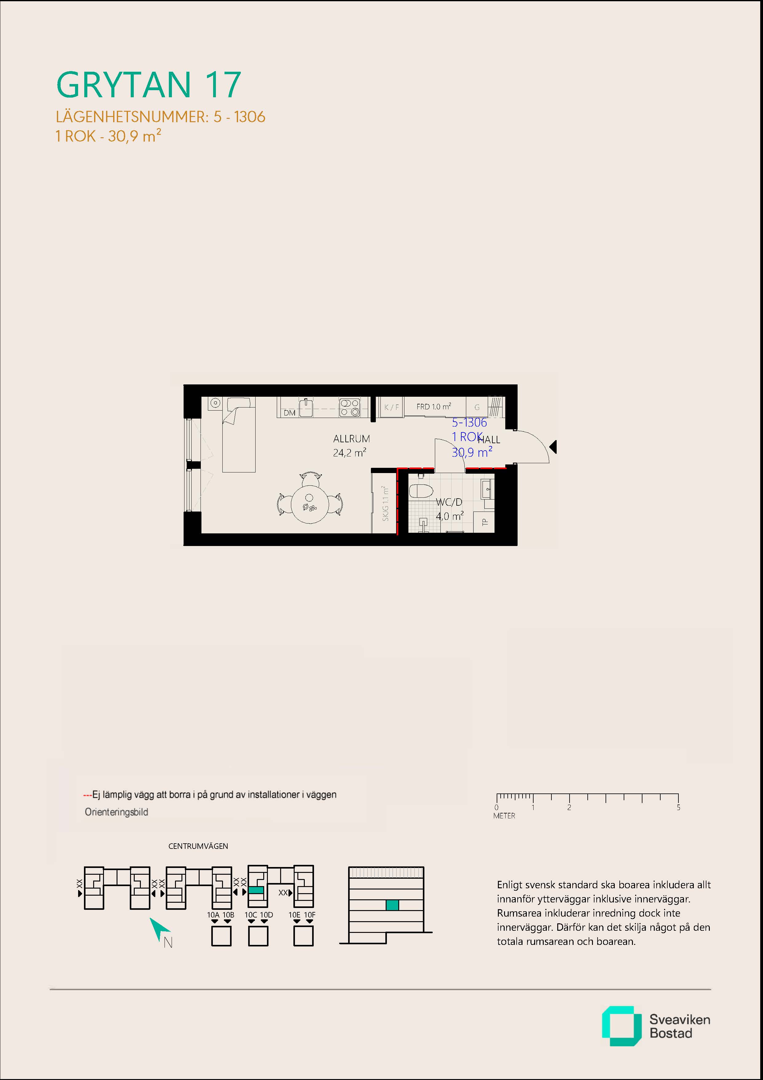 Lägenhet, 1 rooms, 30 sqm, Nykvarn – bild 14