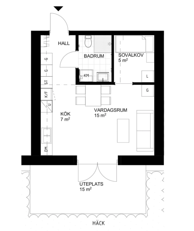 Lägenhet, 2 rooms, 37 sqm, Strängnäs – bild 7