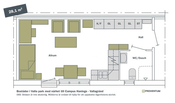 Lägenhet, 1 rooms, 28 sqm, Haninge Stockholm – bild 12