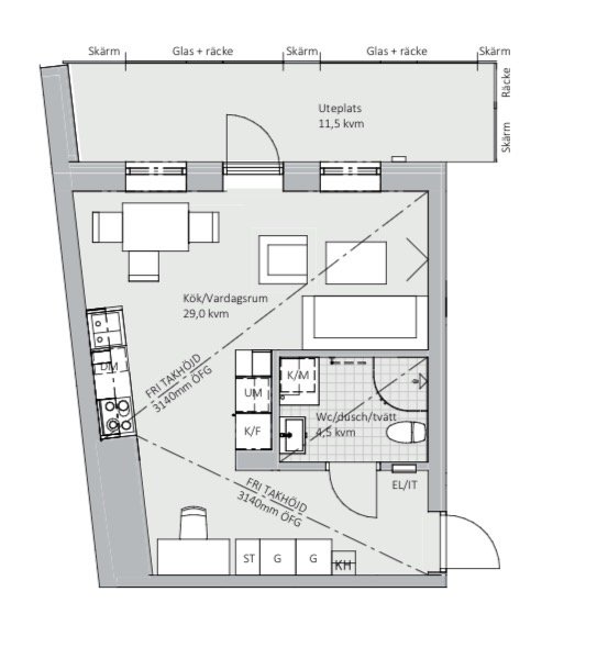 1 rok · 35 m² i Täby – bild 14
