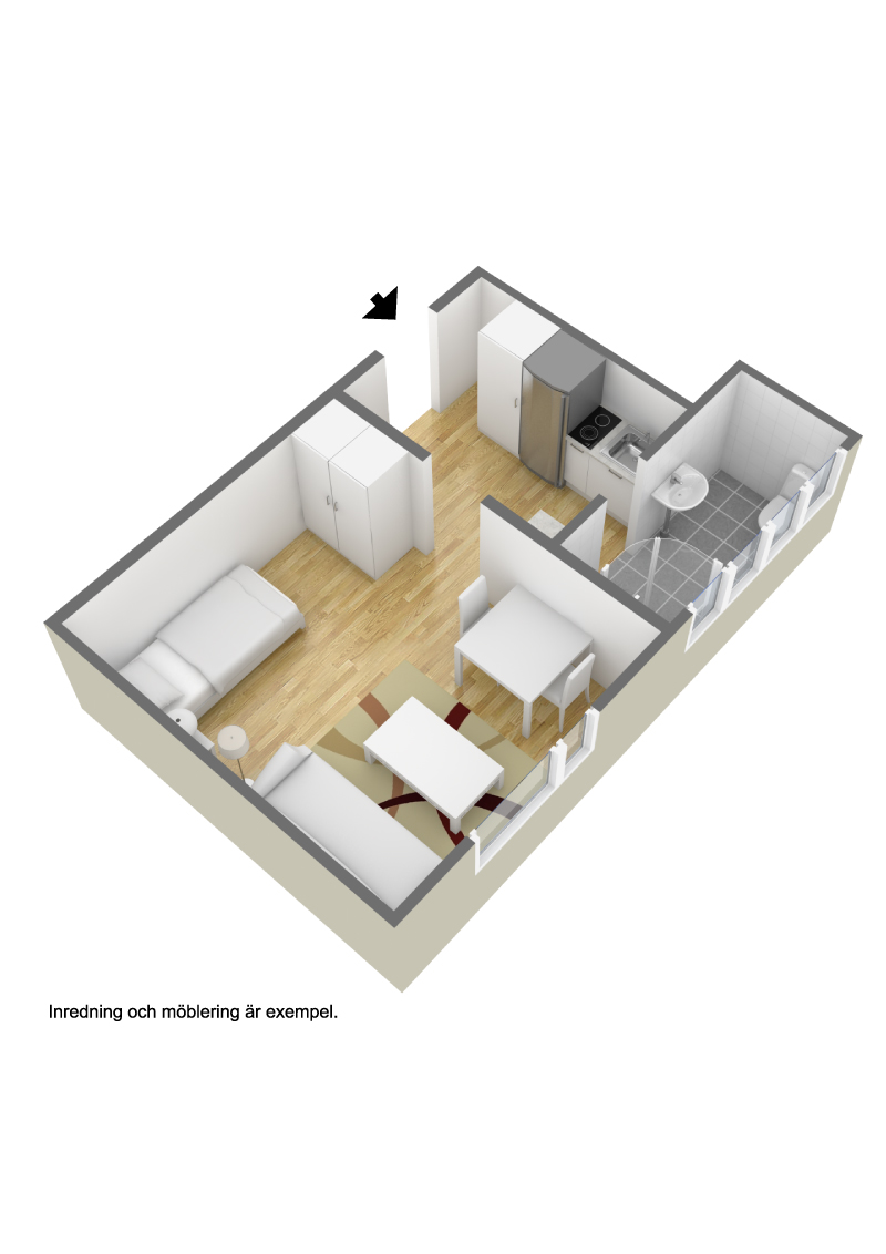 Lägenhet, 1 rooms, 24 sqm, Karlstad – bild 2
