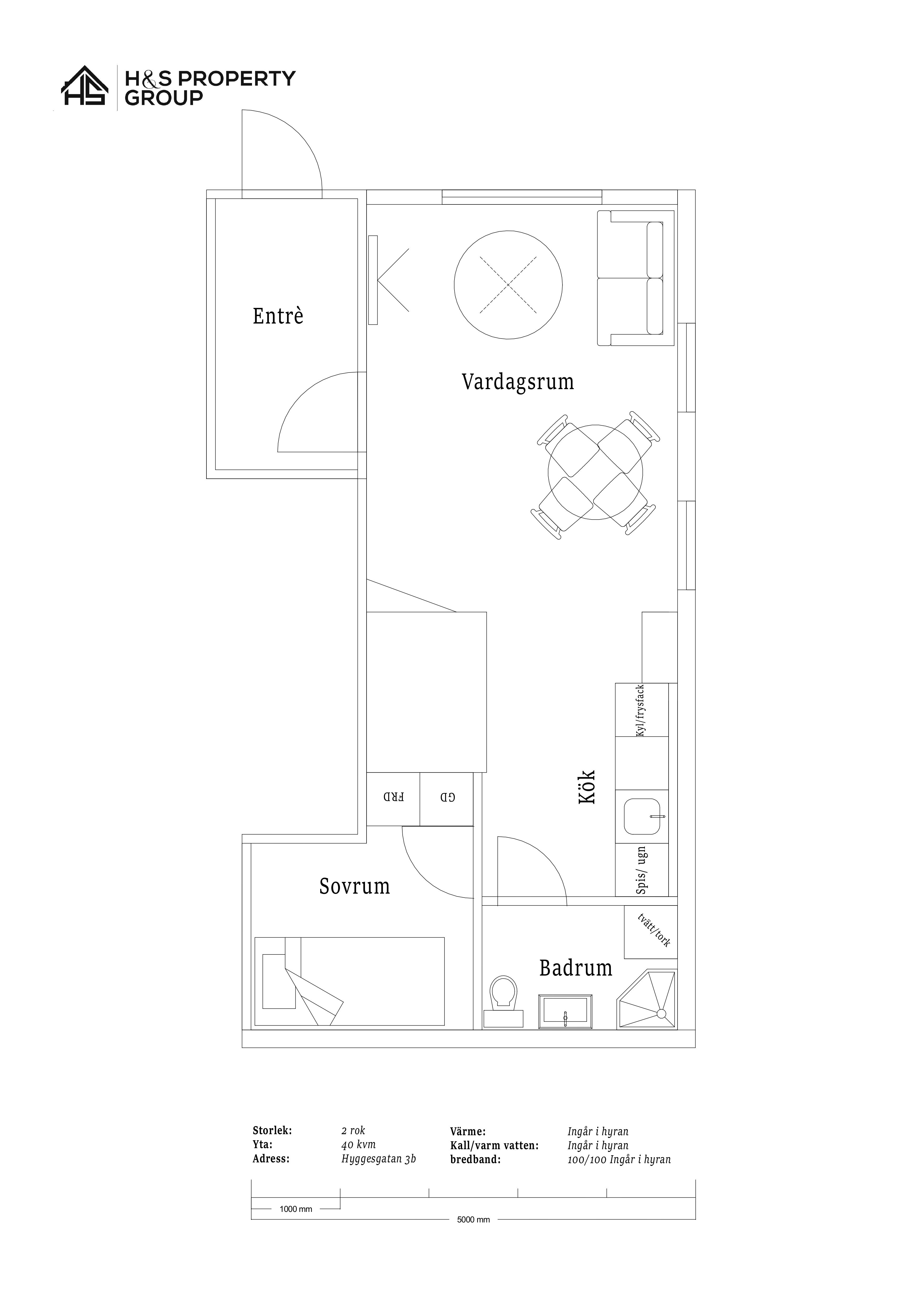 Lägenhet, 2 rooms, 40 sqm, Borås – bild 6