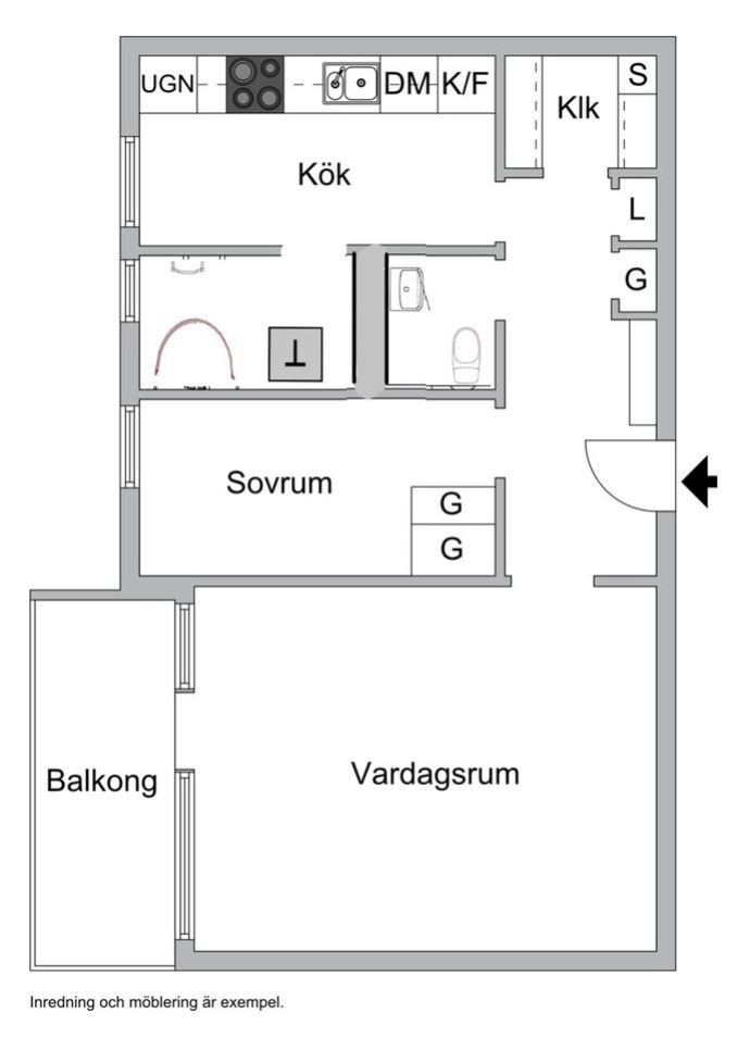 2 rok · 53 m² i Halmstad – bild 3