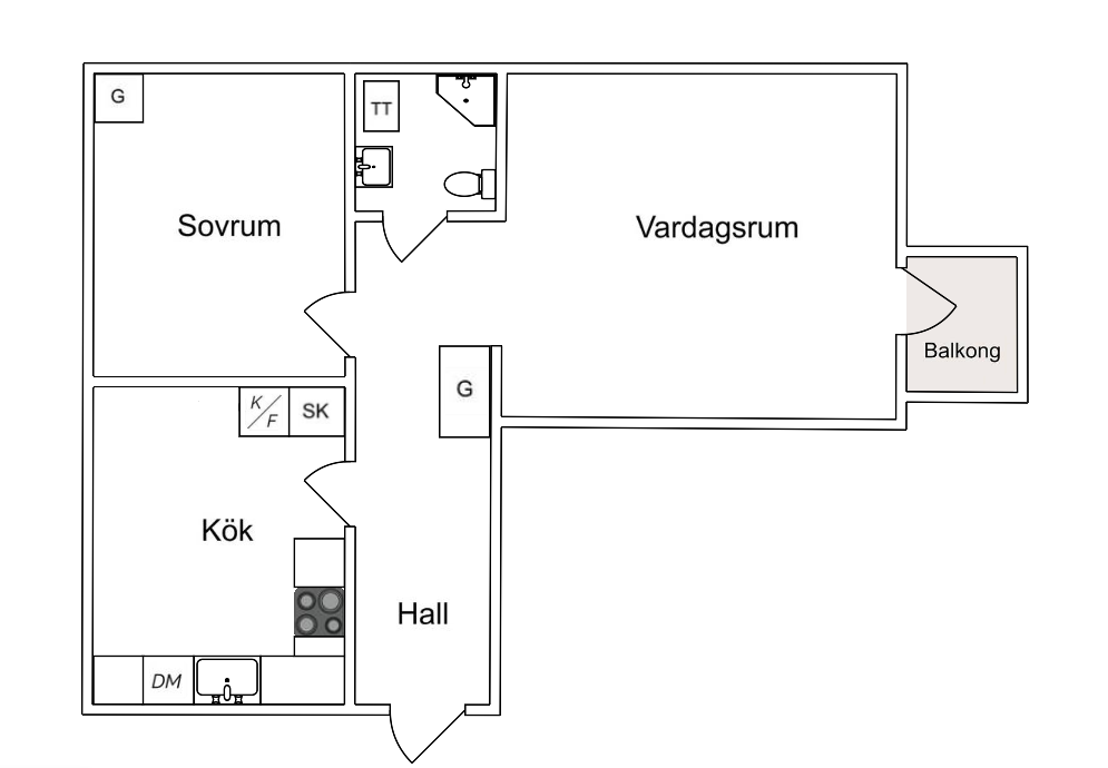 Lägenhet, 2 rooms, 58 sqm, Eskilstuna – bild 9