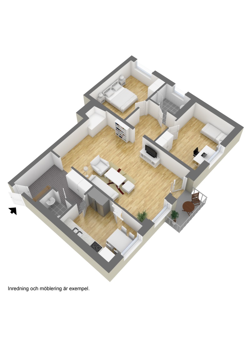 Lägenhet, 3 rooms, 85 sqm, Borås – bild 2