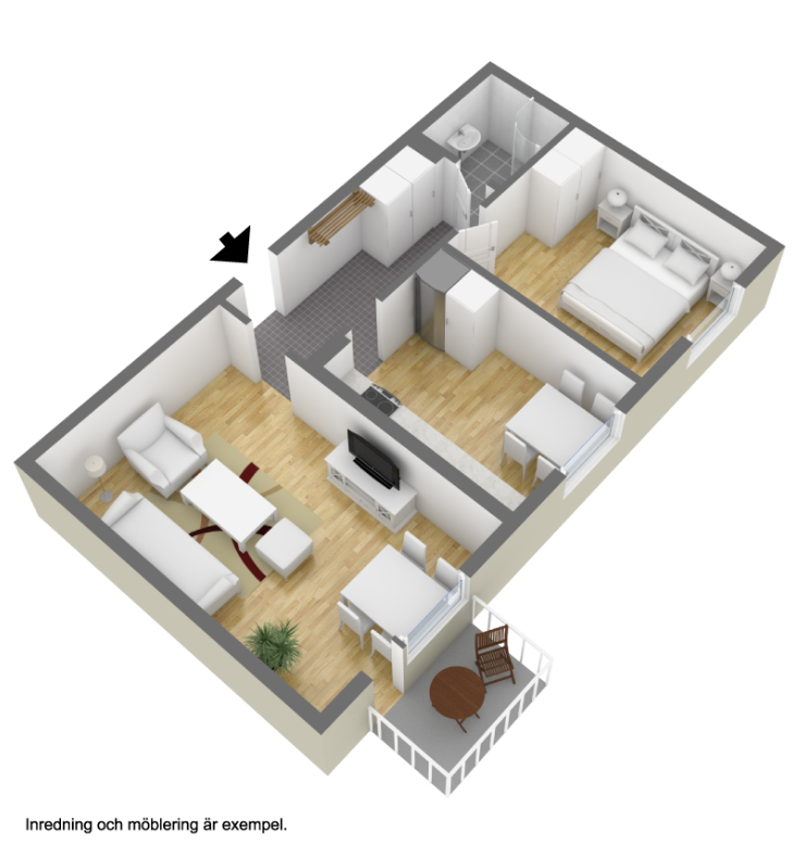 Lägenhet, 2 rooms, 58 sqm, Karlstad