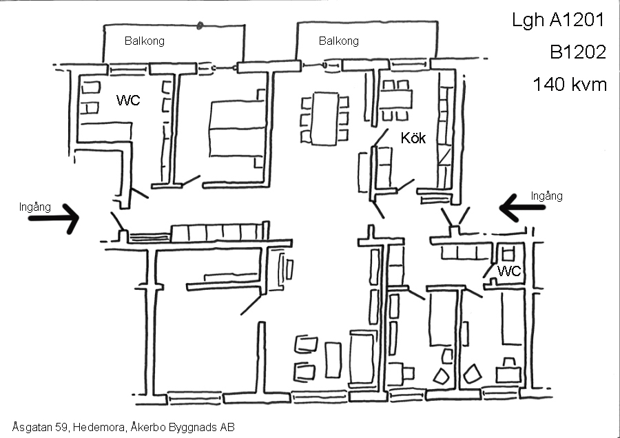 Lägenhet, 4 rooms, 140 sqm, Hedemora – bild 3