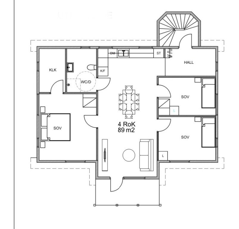 Villa/Hus, 4 rooms, 89 sqm, Bräkne-Hoby