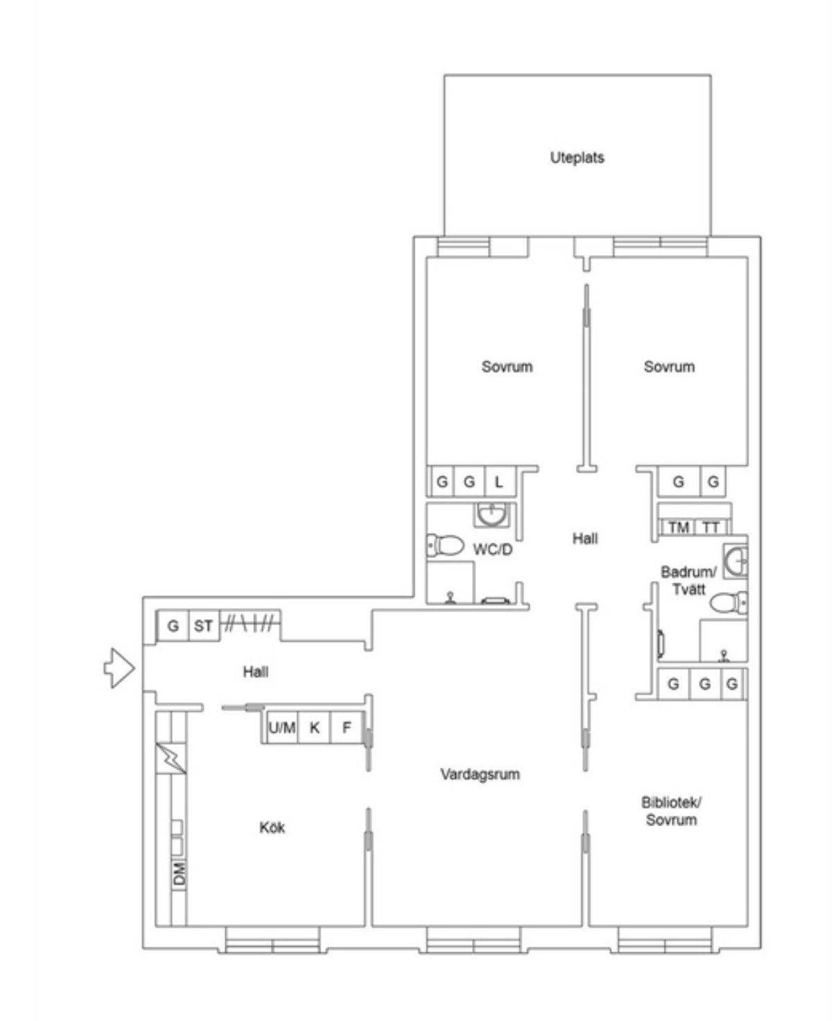 Lägenhet, 4 rooms, 107 sqm, Lund – bild 2