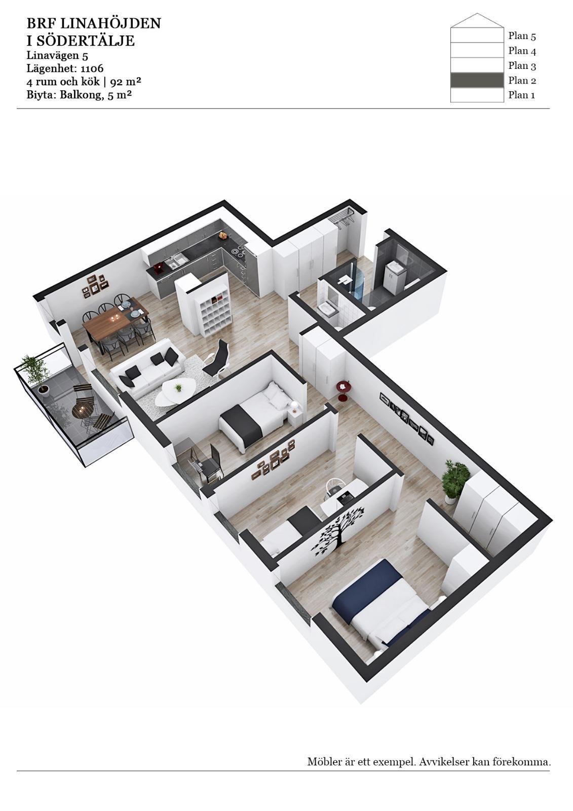 Lägenhet, 4 rooms, 92 sqm, Södertälje – bild 14