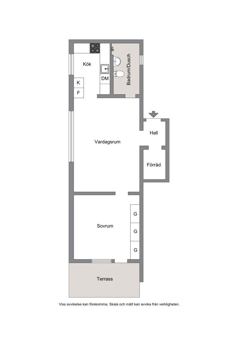Lägenhet, 2 rooms, 52 sqm, Kista