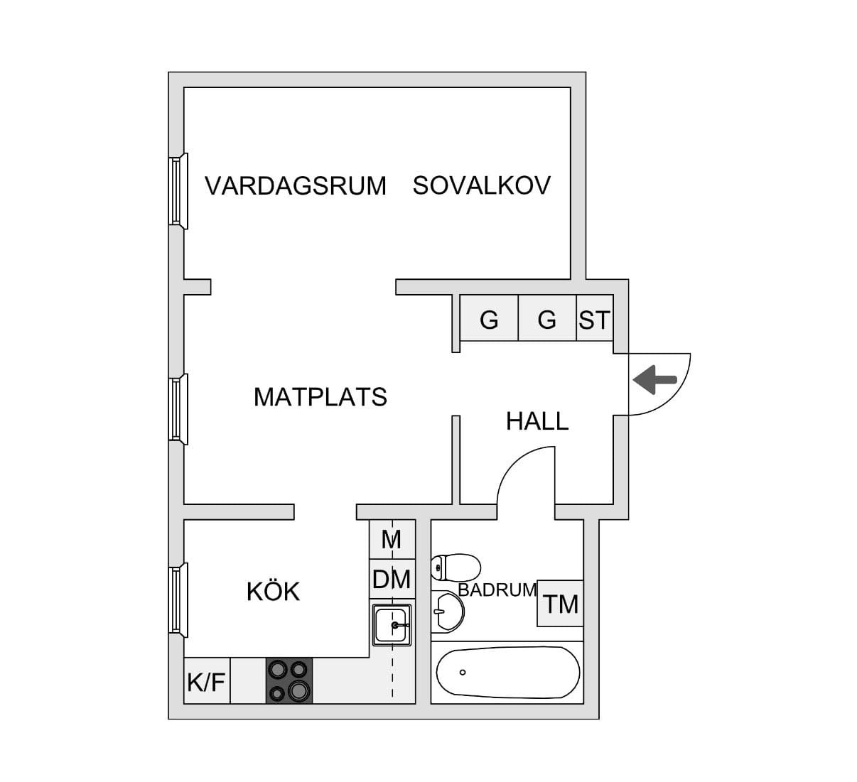 1 rok · 44 m² i Märsta – bild 12