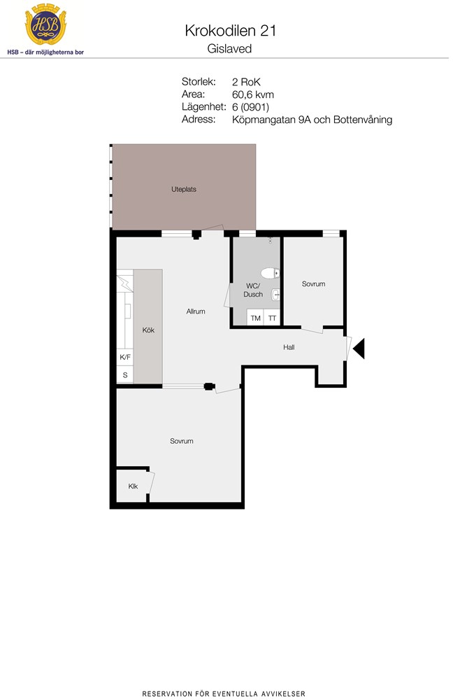 Lägenhet, 2 rooms, 60 sqm, Gislaved – bild 2