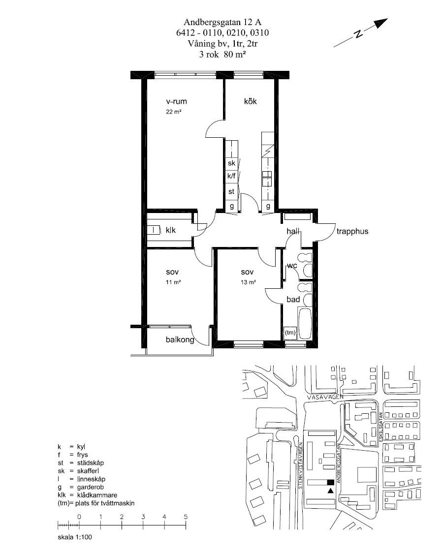 Lägenhet, 3 rooms, 80 sqm, Eskilstuna – bild 2
