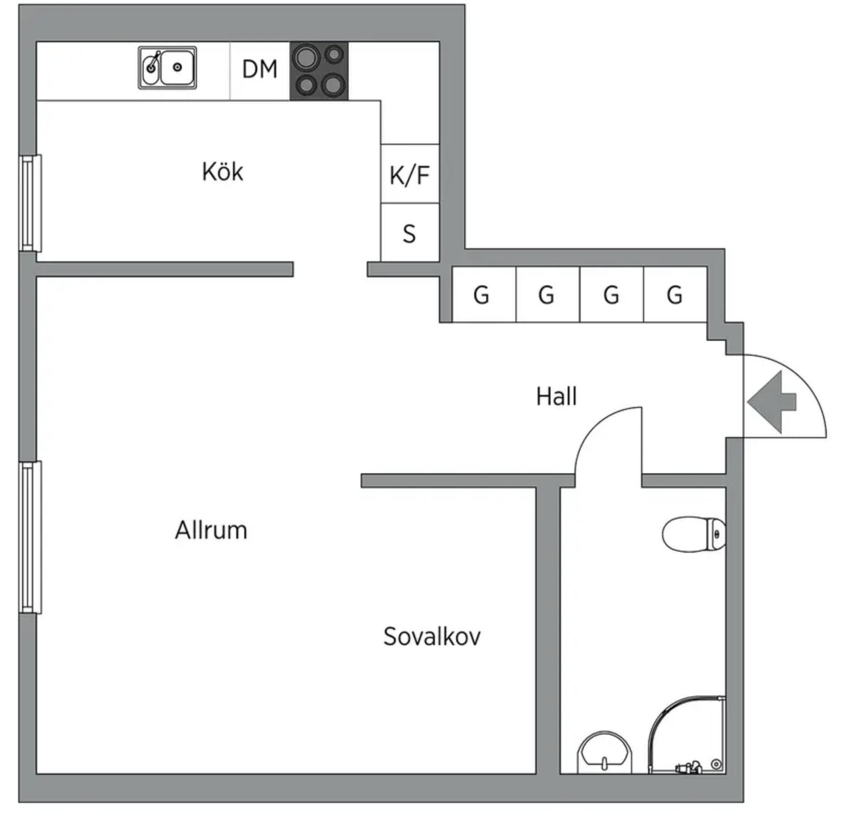 2 rok · 43 m² i Västerås – bild 12