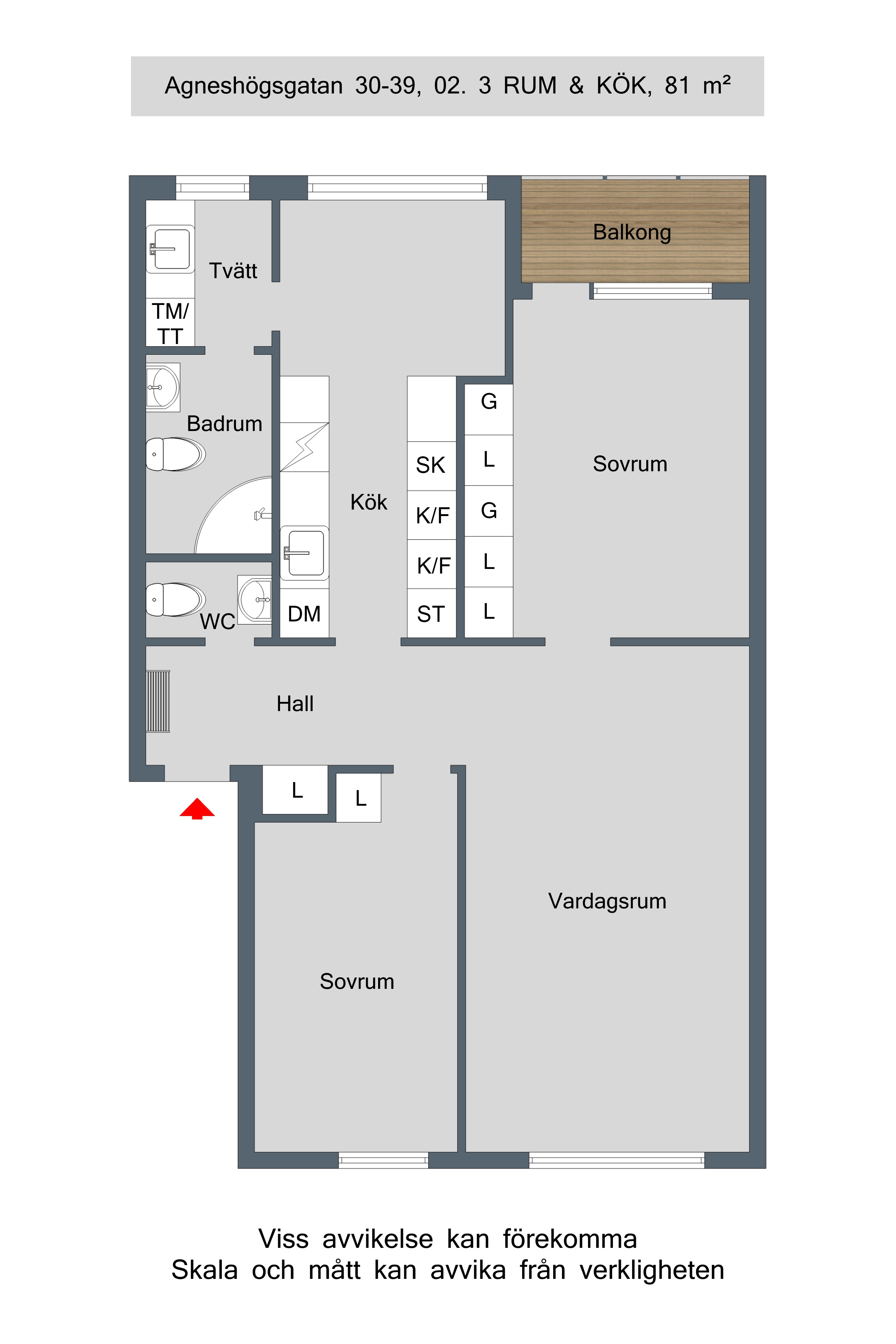 Lägenhet, 3 rooms, 81 sqm, Motala – bild 26