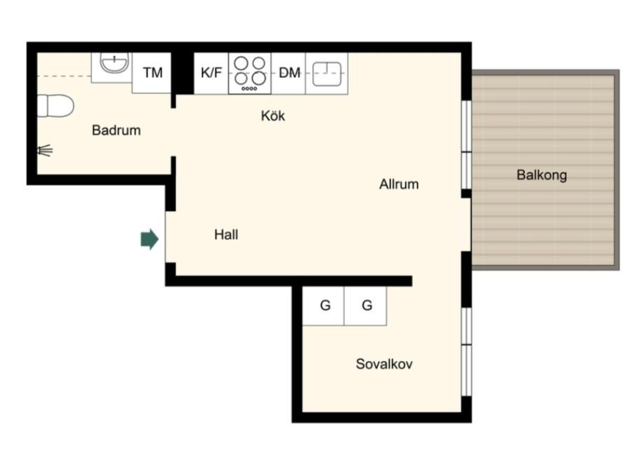 2 rok · 30 m² i Spånga – bild 6