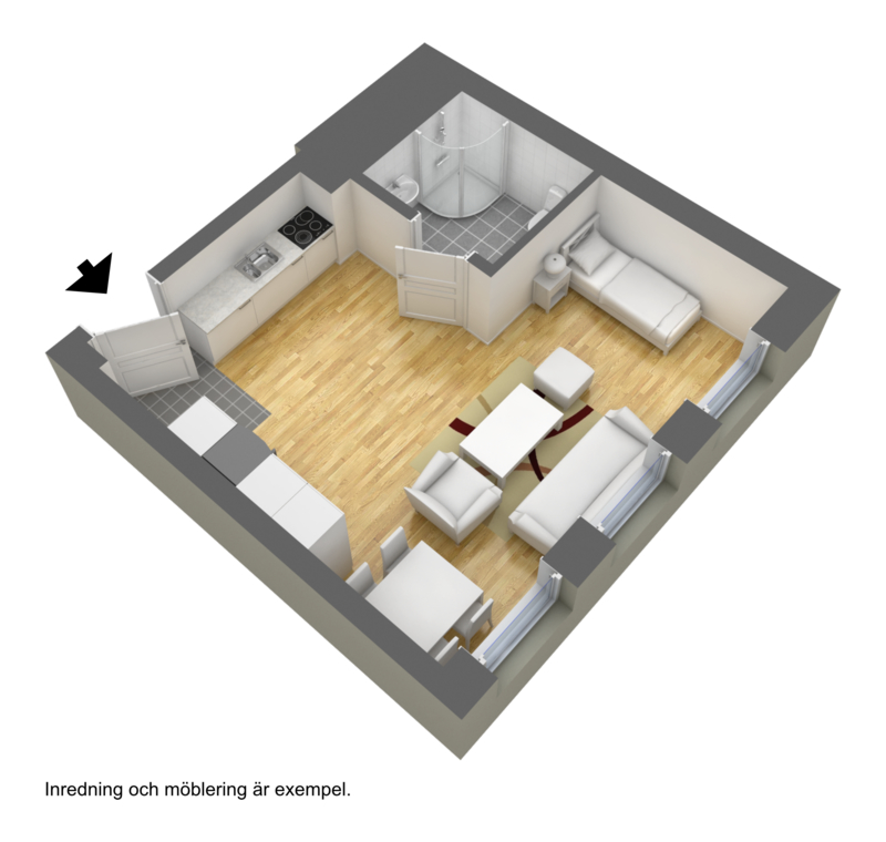 Lägenhet, 1 rooms, 23 sqm, Borås – bild 5