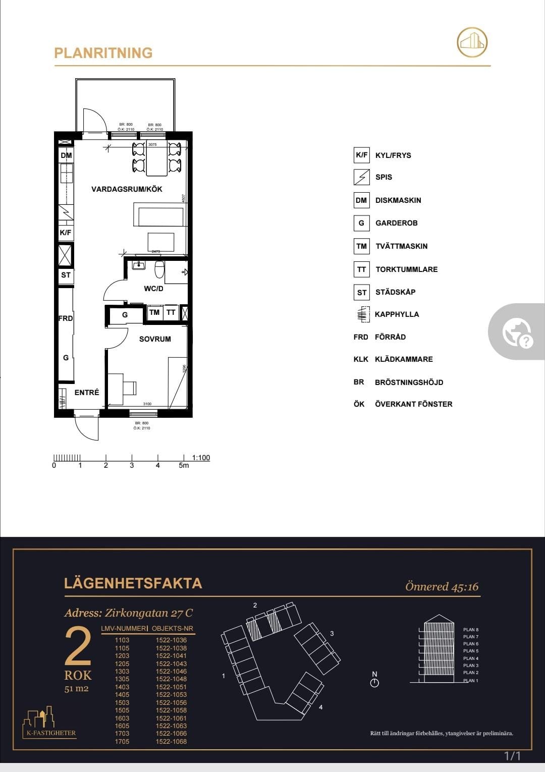 Lägenhet, 2 rooms, 51 sqm, Västra Frölunda
