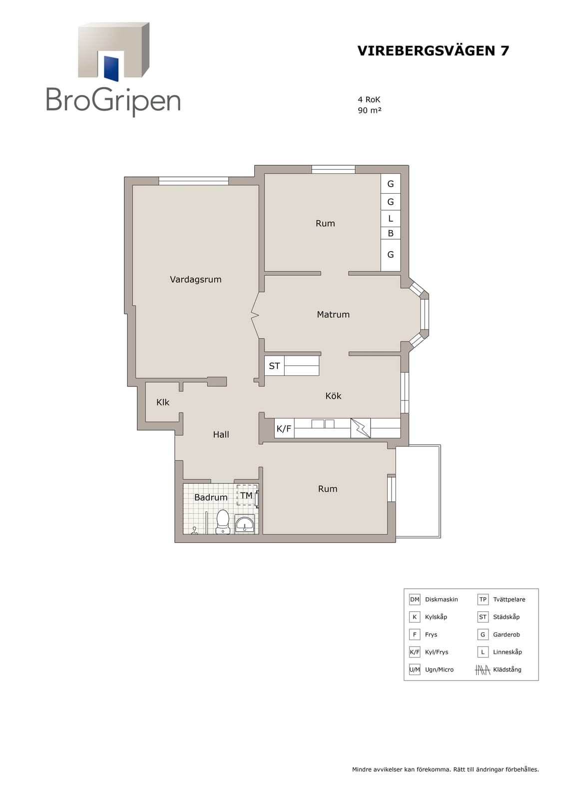 Lägenhet, 4 rooms, 90 sqm, Solna