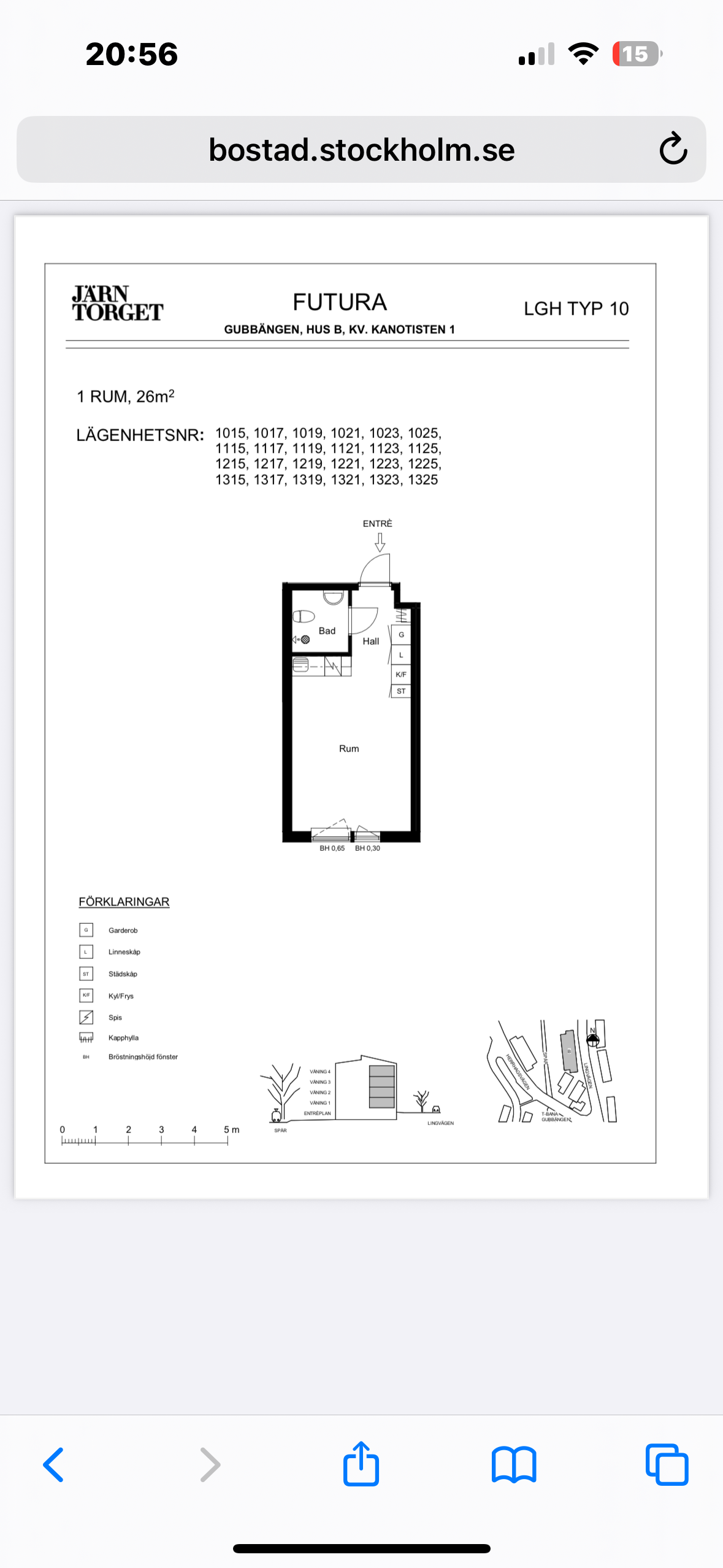 Lägenhet, 1 rooms, 27 sqm, Enskede