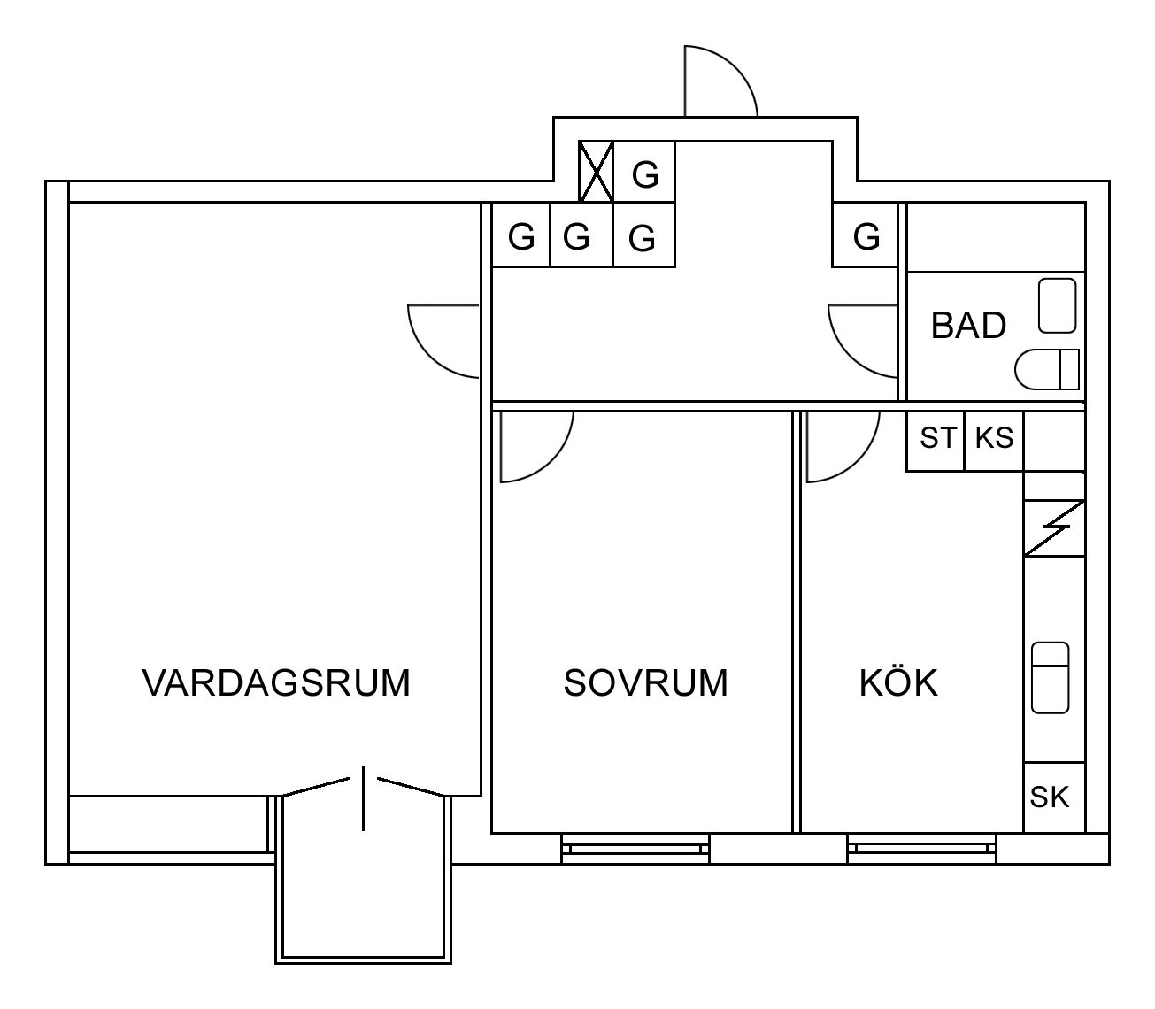 Lägenhet, 2 rooms, 59 sqm, Malmköping – bild 12
