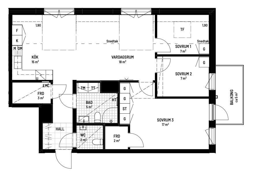 4 rok · 87 m² i Saltsjöbaden – bild 21