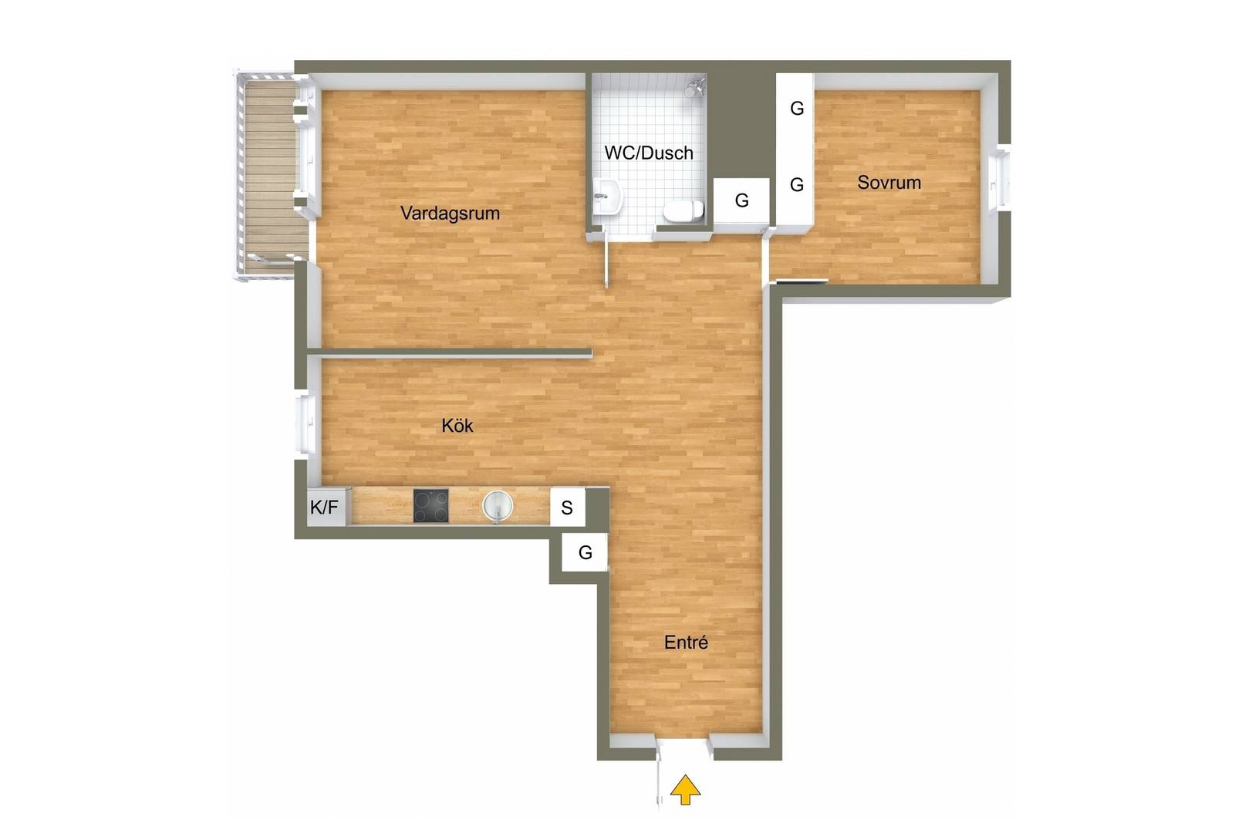 Lägenhet, 2 rooms, 57 sqm, Södertälje – bild 19