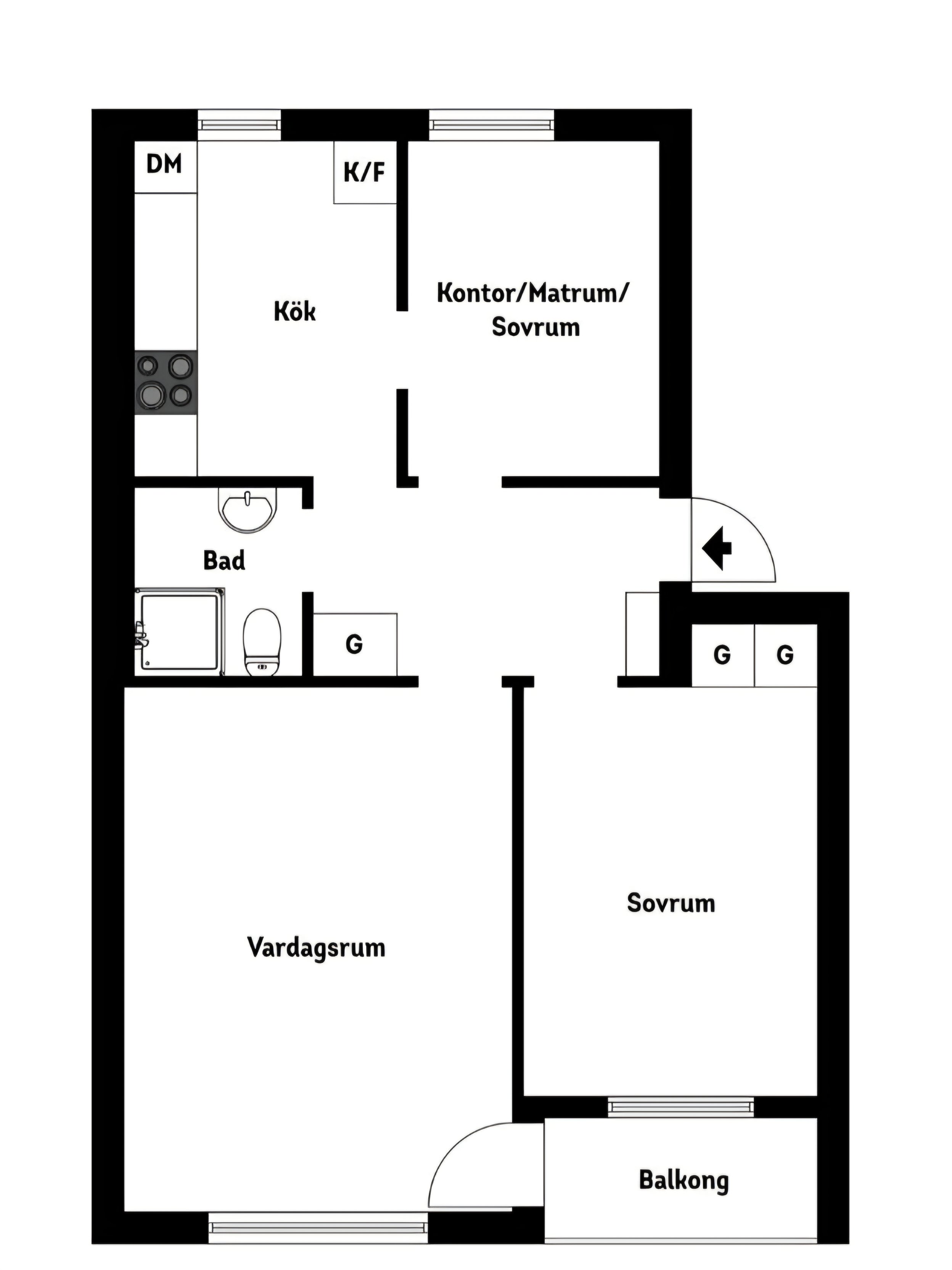 3 rok · 56 m² i Örebro – Örebro