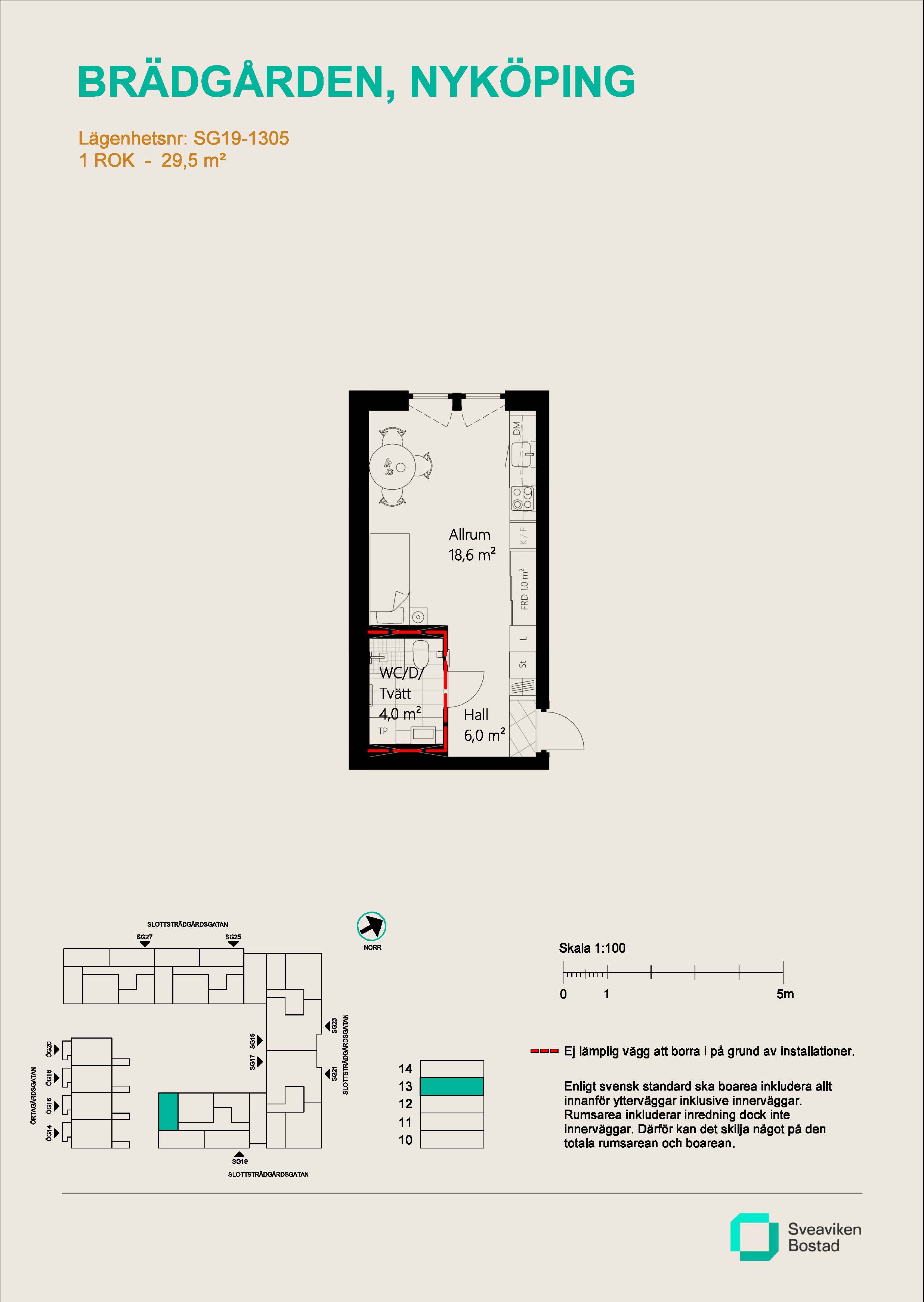 Lägenhet, 1 rooms, 29 sqm, Nyköping – bild 5
