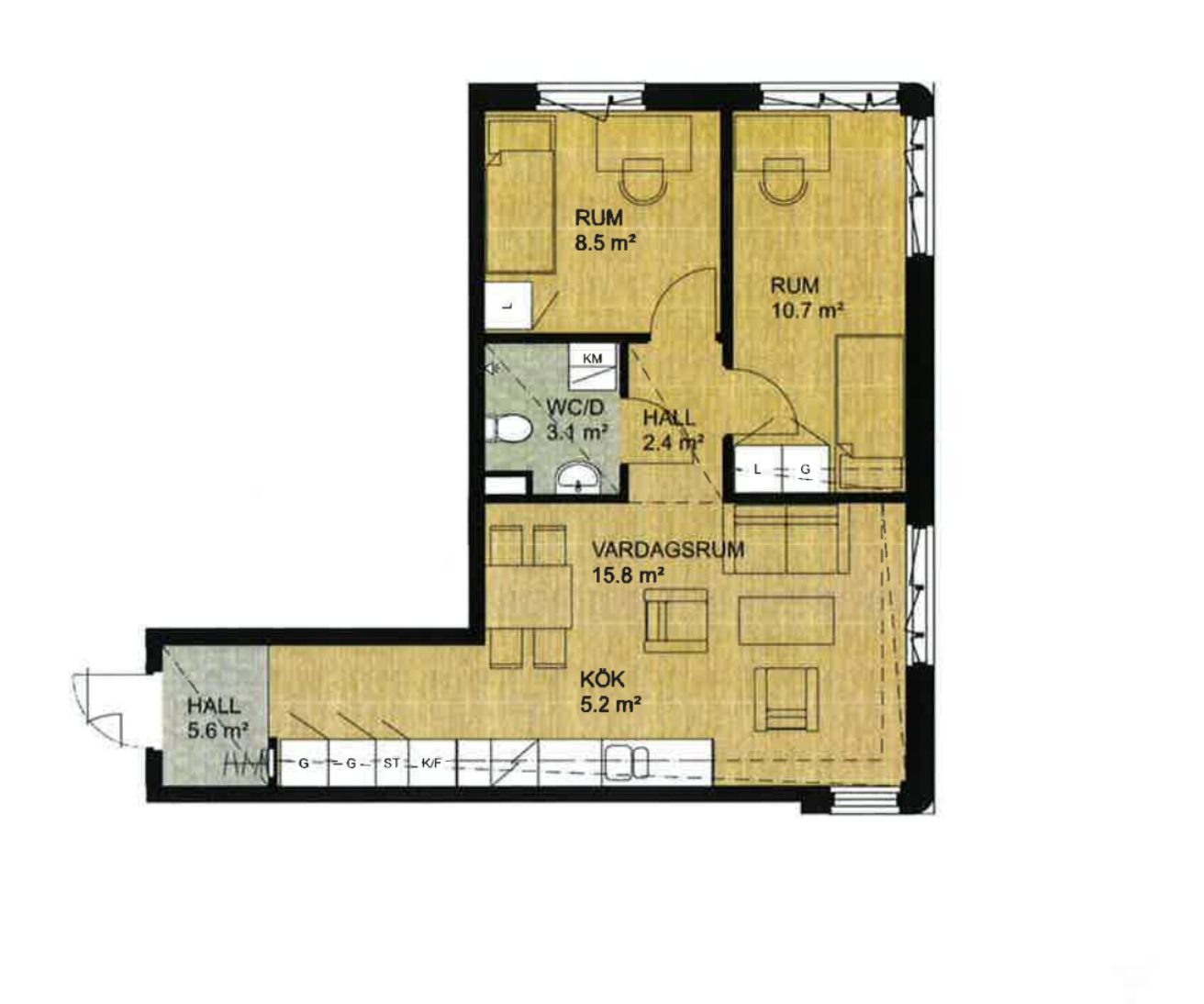 Lägenhet, 1 rooms, 11 sqm, Stockholm – bild 5