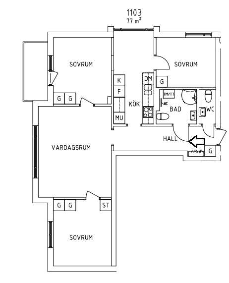 Lägenhet, 4 rooms, 77 sqm, Norrköping – bild 9