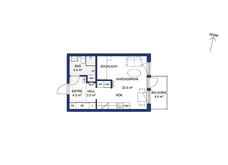 Lägenhet, 1 rooms, 35 sqm, Örebro