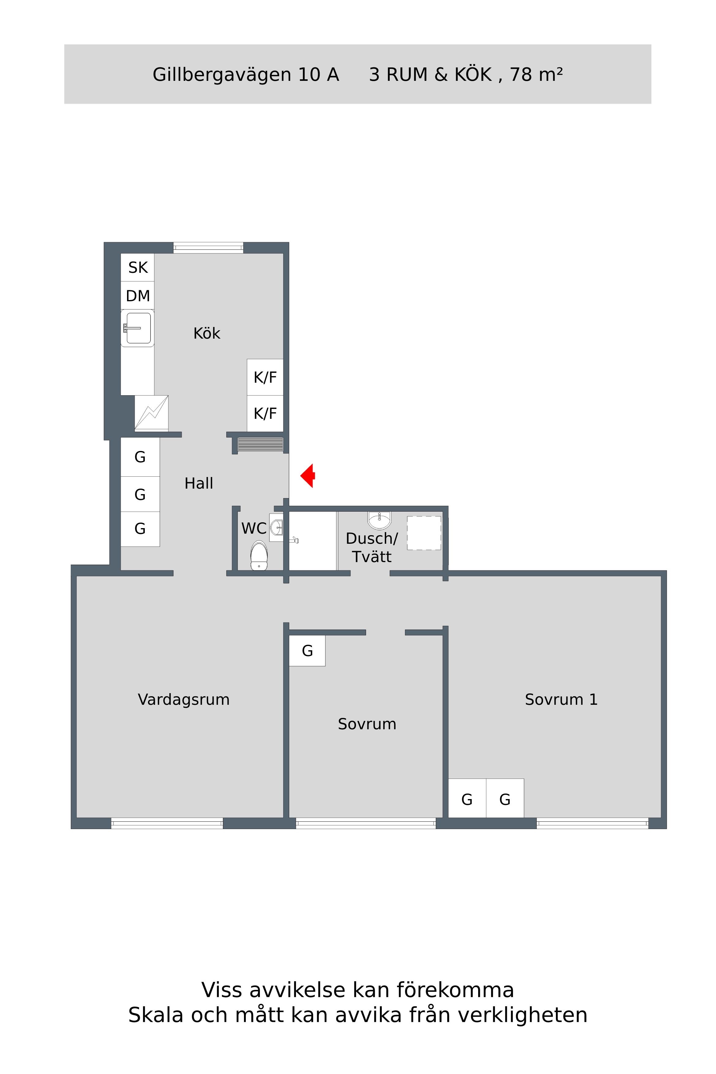 Lägenhet, 3 rooms, 77 sqm, Eskilstuna – bild 10