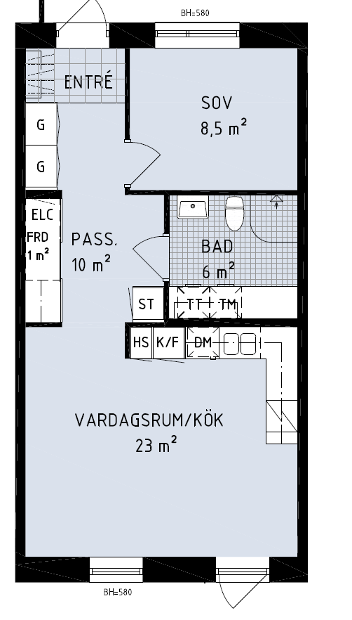 Lägenhet, 2 rooms, 50 sqm, Helsingborg – bild 3