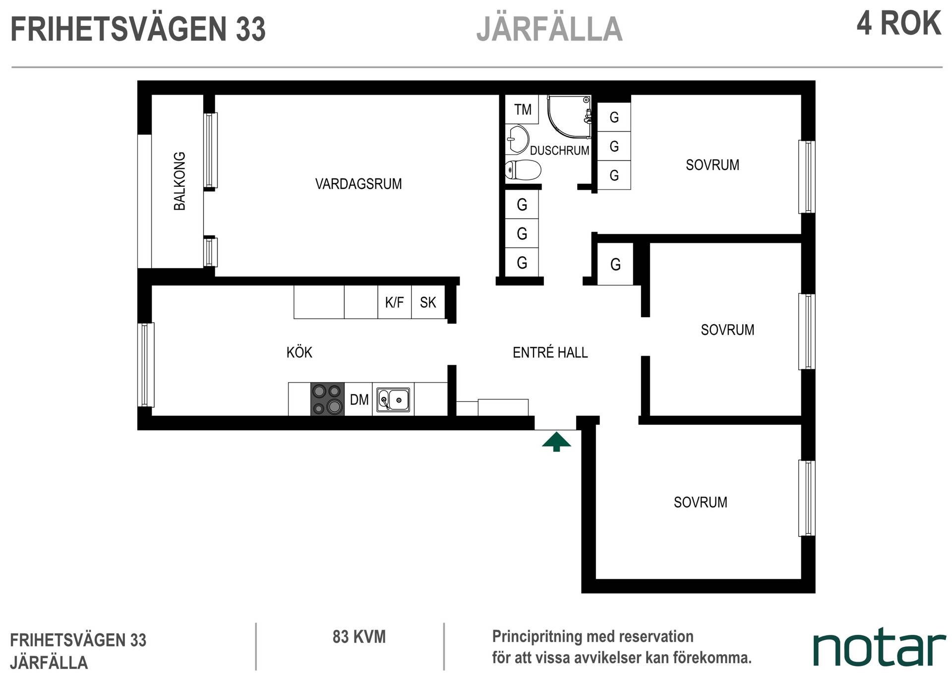 Lägenhet, 4 rooms, 83 sqm, Järfälla – Järfälla