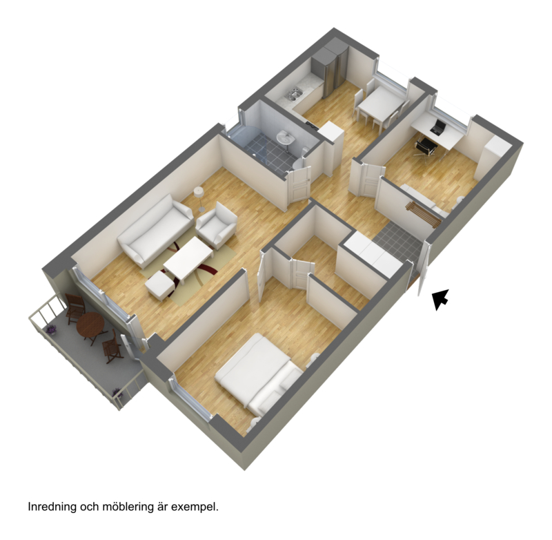 Lägenhet, 3 rooms, 75 sqm, Borås – bild 2