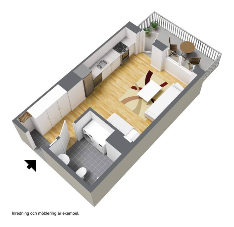 Lägenhet, 1 rooms, 30 sqm, Helsingborg – Helsingborg