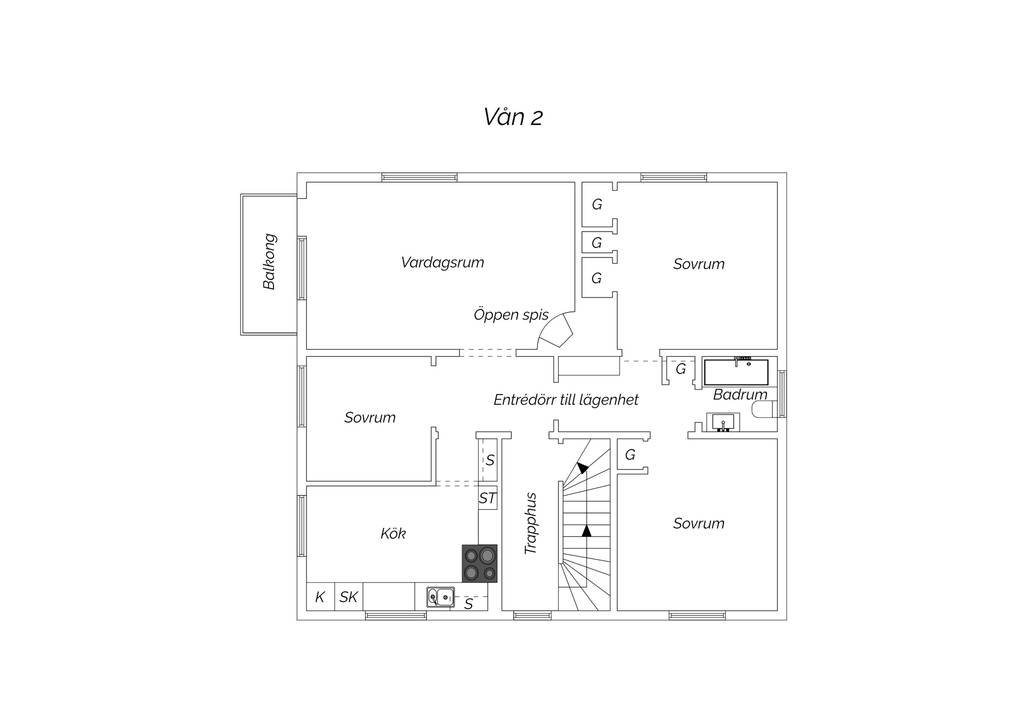 Lägenhet, 4 rooms, 90 sqm, Göteborg – Göteborg