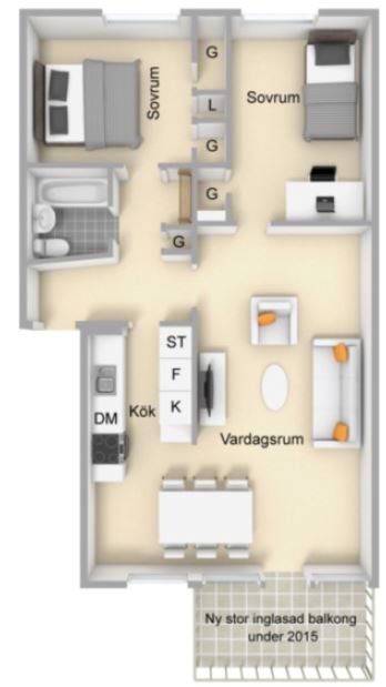 Lägenhet, 3 rooms, 76 sqm, Solna – bild 8